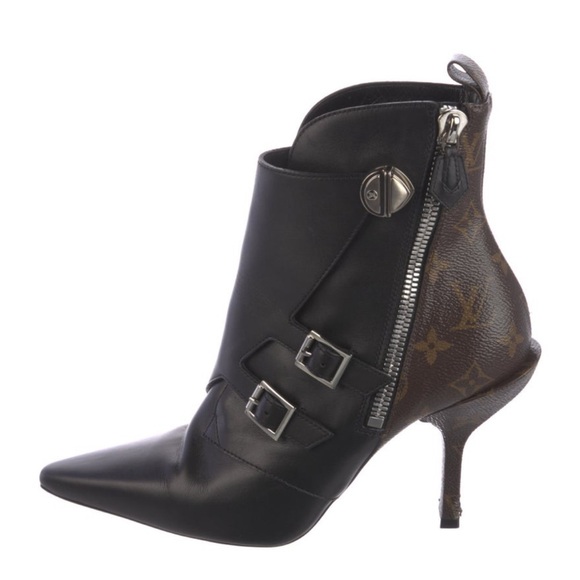 Louis Vuitton Leather Monogram Booties - Picture 1 of 5